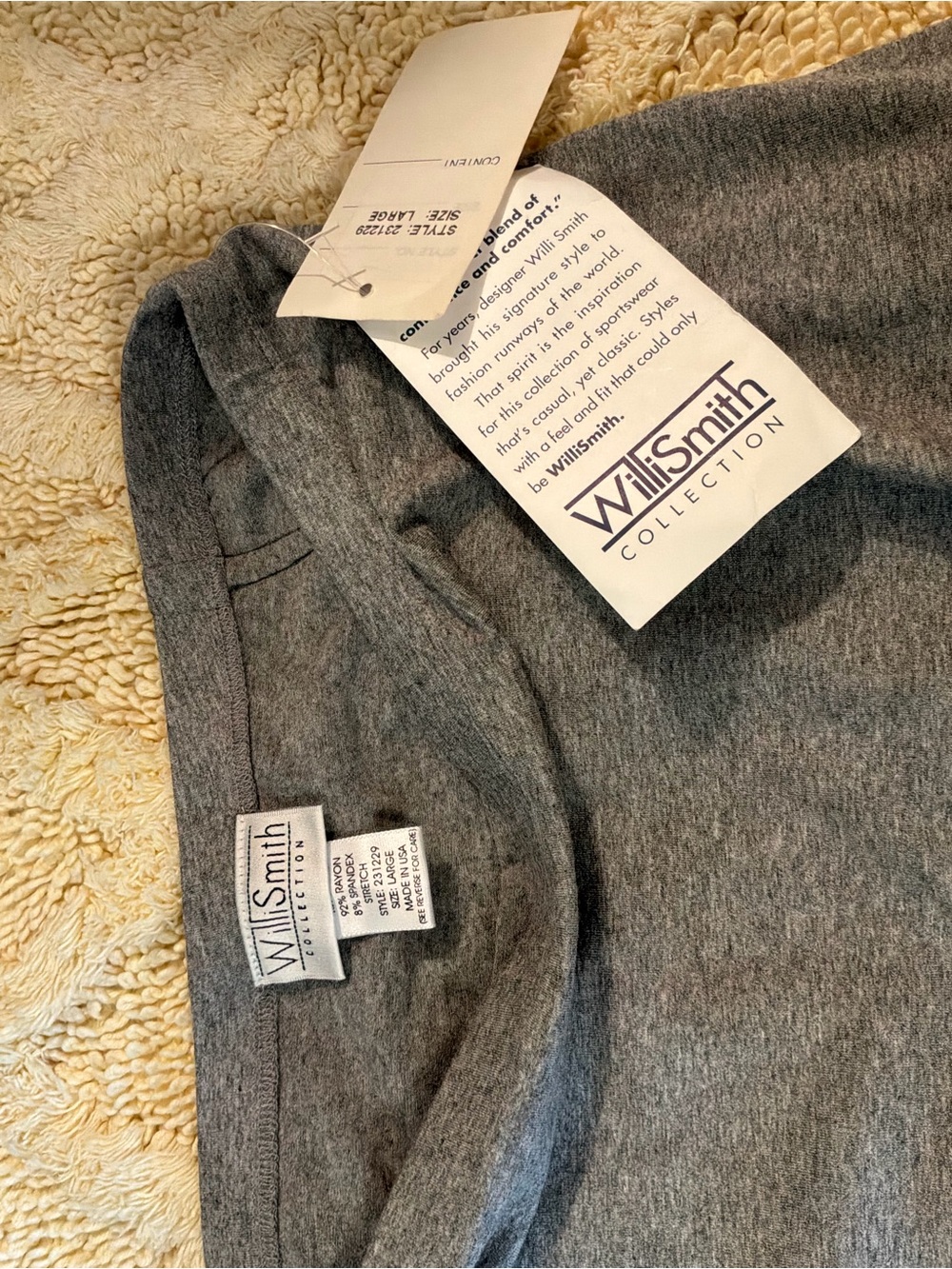 Willi Smith Heather Gray Knit Midi Skirt  NWT - Picture 6 of 6